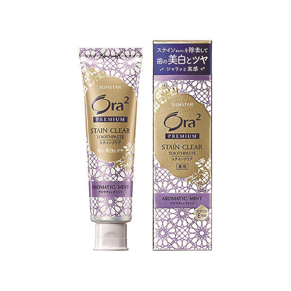 Sunstar Ora2 Premium Stain Clear Toothpaste 100g - Aromatic Mint