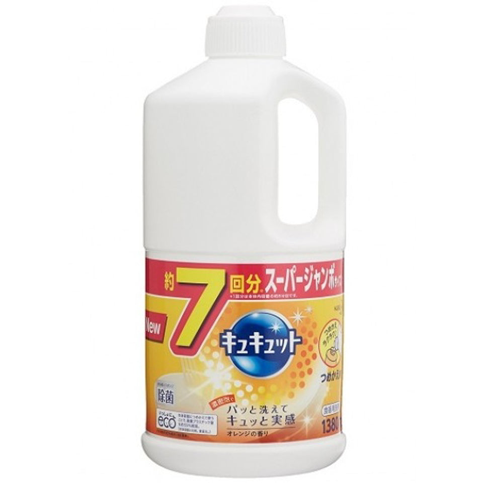 花王洗洁精替换装 Recambio de jabón para platos Kao 1380ml 香橙 Naranja