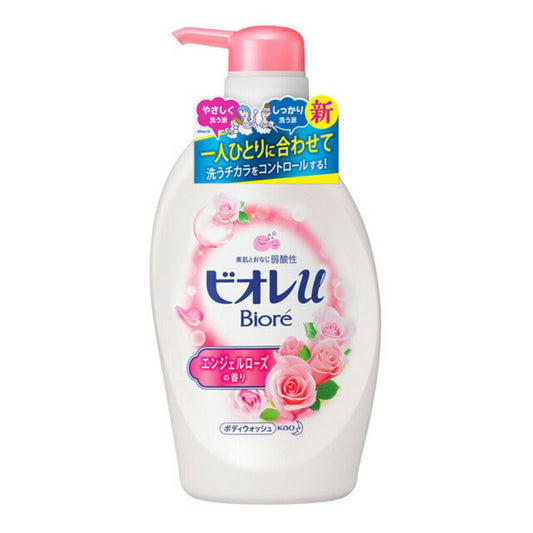 花王碧柔天使沐浴露 花王 Biore U 沐浴露 480ml 玫瑰玫瑰