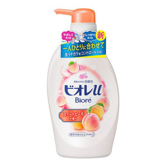 花王碧柔沐浴露 花王 Biore U 沐浴露 480ml 桃香 桃子